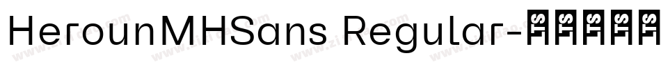 HerounMHSans Regular字体转换